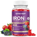 Iron Supplement for Women & Men Gummies, Multivitamin Blood Builder Iron Supplement with Folate Vitamin C B12 B6 Zinc for Adults & Kids - Energy Support - Mixed Berry Flavor, Vegan 60 Gummies