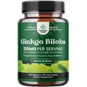 Ginkgo Biloba Capsules for Focus & Memory Support - 120mg Per Serving - Helps Maintain Brain Health - Herbal Supplement - Non GMO Ginkgo Biloba Supplement - 3rd Party Tested - 4 Months Supply - 120 Ct