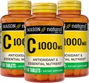 MASON ΦΥΣΙΚΗ Βιταμίνη C 1.000 mg, 300 Ημέρα προσφοράς, Υποστηρίζει Υγιές ανοσοποιητικό σύστημα, Αντιοξειδωτικό και Ουσιαστικό θρεπτικό συστατικό, 3 Συσκευασία