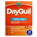 Vicks DayQuil Cold & Flu Medicine, Non-Drowsy Powerful Multi-Symptom Daytime Relief for Headache, Fever, Sore Throat, Minor Aches and Pains, Nasal Congestion, Sinus Pressure and Cough, 24 Liquicaps