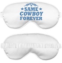 Denim & Diamonds Party Decorations - Sparkly Blue Same Cowboy Forever White Soft Bridal Grade Satin Sleep Mask - Last Rodeo Bachelorette Gifts - (BlSCF) White