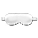 Bloomy 100% Mulberry Silk Sleep Mask, Grade 6A, 22 Momme, Black, Soft Light Blocking Eye Mask for Travel, Beauty Sleep and Skincare - White
