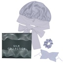 Silk Eye Mask, Bonnet & Hair Tie Set – 6A‑Grade Mulberry Silk Sleep Kit, 22 Momme Moisture‑Retaining, Oeko‑TEX Certified, Anti‑Frizz, Luxury Gift for Women, Cool Presents for Wife (Purple)