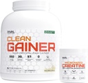 RIVAL NUTRITION Clean Gainer & Creatine Stack | Soft Serve Vanilla Lean Gainer 16 Servings + Micronized Creatine Monohydrate 60 Servings | Mass, Strength & Performance Support
