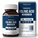 FolinicActive™ - Folinic Acid 1700 mcg Folate Supplement with Methylcobalamin B12, P-5-P B6 and Riboflavin B2 - Tri-Cofactor Absorption System for Brain, Heart, Nerve & Mood Support, 60 vegan capsules