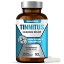 Tinnitus Relief for Ringing Ears, 120 Capsule Natural Tinnitus Relief Capsule for Relieve Ear Ringing & Reduce Ear Noise, Improve Sleep, Focus & Hearing Comfort