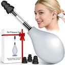 Ear Pressure Relief Suction Device, Tinnitus Relief for Ringing Ears | Portable & Effective Ear Pressure Reliever Device, Ideal for Flying, Reduces Tension with 3 Sizes of Earbuds