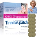 Tinnitus Relief for Ringing Ears, 50 Count Tinnitus Relief Patch, Natural Herbal Ear Support for Buzzing Roaring and Clicking, with Mild Formulation, Soothing Ear Health Patches for Men and Women