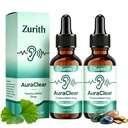 Zurith Ear Drops, Auraclear Ear Cleaning and Relief Drops, Aura Clear Gotas Limpieza Y Alivio Auditivo (2Pcs)