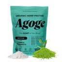Agoge USDA Organic Hemp Protein Powder, Matcha Flavor, 20 Servings | The Goat of No Bloat, NSF Certified for Sport, Essential Amino Acids, Plant-Based, Gluten Free, For Women & Men