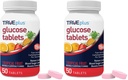 TRUEplus® Glucose Tablets, Tropical Fruit Flavor - 50ct Bottle (Pack of 2)