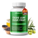 Olive Leaf Supplement, Olive Leaf with Olive Fruit, Black Seed & Black Pepper, Immune Support, Antioxidant & Heart Wellness Support, 150 Capsules, Non-GMO, Gluten Free*