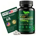 NAD+ Supplement 120 Capsules with Resveratrol, Liposomal NAD+ Supplement 1200mg, CoQ10 | Advanced Cellular Support, Nicotinamide Riboside NMN Replacement Premium Antioxidant & Energy