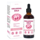 Colloidal Gold 3.4 oz Liquid, 24K Pure Gold Nano Particles Easy to Use, 100ppm Colloidal Gold Support Focus, for Consistent Daily Energy