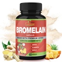 Organic Cadane Bromelain Extract Capsules with Quercetin, Elderberry, Ginger, Echinacea, Garlic, Black Pepper - 60 Capsules