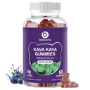 Kava Gummies 500mg, High Absorption Kava Root Extract Supplement With 50% Kavalactones for Mood, Sleep and Stress Suppport, Sugar Free, Blueberry Flavor, 60 Count