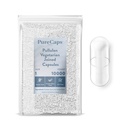 PureCaps USA - Empty Vegetarian Vegan Pullulan Pill Capsules Size 1 | 10,000 Joined Pills| Clear| Non-GMO Certified | SLS, Gluten, Preservative Free