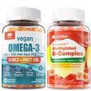 LILICARE Vitamin B Complex Filled Gummies Vegan Omega3 Gummies 1280mg