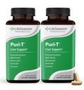 LifeSeasons Puri-T - Liver Cleanse & Detox Support Supplement - Resveratrol N-Acetyl Cysteine Milk Thistle Artichoke & Turmeric - Supports Tissue Regeneration & Healthy Bile - 60 Capsules (Pack of 2)