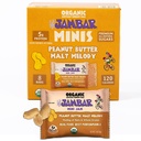 JAMBAR Mini Energy Bars, Organic Protein Bars, Peanut Butter Snack Bar, 5g Protein, Healthy Snacks, For Adults and Kids, USDA Organic, No Artificial Sweeteners, Peanut Butter Malt Melody, 8-Pack