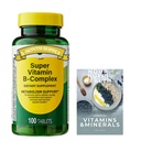 Pack of 1 SV Super Vitamin B-Complex Tablets Dietary Supplement Value Size, 100 Count (Over 3 Months Supply)+ Exclusive nnh e-Book Vitamin Guide Included