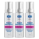 X3 Clean Foaming Hand Sanitizer, Alcohol Free and Fragrance Free, Kills 99.9% Germs, Moisturizing Formula, Travel Size 2.5 oz (3 Pack)