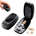 Pill Cutter, 2026 New 1/2 1/4 Pill Cutter Splitter for Small and Tiny Pills, Accurate Centering Alignment Device for Multiple Pills, Pill Taker Household Gadgets (Black)