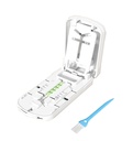 Precision Pill Cutting Machine with Multiple Cutting Sections, 1/2, 1/4, 1/3 Size Options, Silicone Worktable, Clean White