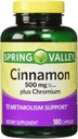 Cinnamon 500mg Plus Chromium,180 Capsules (Pack of 1)