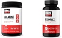 Power Factor Creatine Powder 60 Σερβίρει και Vitamin B Complex 60 Κάψουλες Δέσμη για μυϊκή αύξηση, δύναμη, ενέργεια, και ταχύτερη ανάκτηση