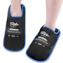 Hilph Foot Ice Pack Slippers for Plantar Fasciitis, 1 Pair - Reusable Hot & Cold Packs, Gel Ice Slippers for Foot, Broken Toes, Gout, Surgery, Neuropathy, Diabetic, Swollen, Black