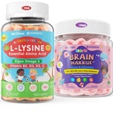 Nextdia L-Lysine 500/1000mg Filled Gummies Support Immune+Kids Brain Booster Supplement for Focus & Attention