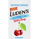 Ludens Throat Drops, Sugar Free Wild Cherry, 25 Count