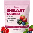 Bloomin Shilajit Gummies for Women, Daily Feminine Energy & Mood Support, 60 Gummies, Rich in Trace Minerals for Vitality, Mixed Berry Flavor