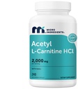 Acetyl L-Carnitine HCl (ALCAR) 2000 mg Per Serving, 240 Veggie Capsules | 2-in-1 ALCAR Supplement with NAD+ | Brain Function & Cellular Energy Support* | Non-GMO, Gluten Free, cGMP Manufactured