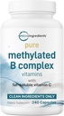 Micro Ingredients Pure methylated B Complex, 240 Κάψουλες 