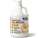 Salmon Oil for Dogs - 64 oz Liquid - Premium Fish Oil for Skin and Coat Health - Omega 3 Supplement - Supports Itchy Skin - Norwegian Dog Salmon Oil - Essential Dog Supplement