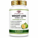 Weight Loss Capsules for Women & Men | Thermogenic Fat Burner | Appetite Suppressant | Metabolism & Energy Support | Garcinia Cambogia, Hoodia Gordonii & Green Tea Extract | 60 Capsules