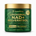 NAD+ Supplement, 1200mg Per Serving, Nicotinamide Riboside Malate with Trans-Resveratrol, Quercetin & CoQ10, Daily Supplement Formula, 120 Veggie Capsules, 60 Servings-Pack of 2