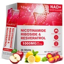 NAD+ Liquid Supplement Packets 30pcs,Premium Nicotinamide Riboside & Resveratrol, Boosts Cellular Energy & Healthy Aging