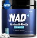 NAD+ Supplement - NAD Nicotinamide Riboside Resveratrol, Liposomal NAD+ Supplement 1000mg for for Women & Men - Healthy Aging, Brain and Cellular Energy, Non-GMO, 80 Capsules