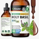 BIO KRAUTER® Holy Basil for Calm & Relaxation Support - Vegan Holy Basil Supplement 625 mg per Serving for Mood Support - 4 Fl.Oz., 56-Day Supply, Alcohol & Sugar Free Herbal Adrenal Supplements