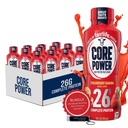 Worldwide Nutrition Bundle Compatible with Core Power Fairlife 26g Protein Milk Shakes - Ready To Drink for Workout Recovery - Strawberry Banana Flavor, 14 Fl Oz (Pack of 12) with Keychain