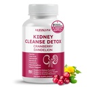 Kidney Cleanse Detox Cranberry Dandelion - Supports Kidney Function, Promotes Detoxification