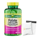 Spring Valley Folate Dietary Supplement, 1,333 mcg, 400 Count - Set by Basket Goods