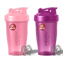 [ 2 Pack 400 ml / 12 OZ Protein Shaker Bottles for Protein Mixes, 2 x Whisk Ball | Shaker Cups for Protein Shakes | BPA Free, 100% Leak Proof, No Smell | Small Shake Bottle (H) Pink/Purple