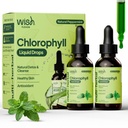 Chlorophyll Liquid Drops 2 Pack 60ml Organic Liquid Chlorophyll for Detox, Gut Health, Energy, Healthy Skin, & Immune Support, Vegan Liquid Chlorophyll Drops, Natural Peppermint Flavor