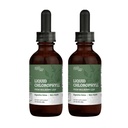 Earth Harmony Liquid Chlorophyll, Liquid Drops for Immune System Support, Natural Internal Deodorant, Vegan Chlorophyll Drops with Glycerin-Clorofila Liquida, Chlorophyllin Detox Cleanse (2-Pack)