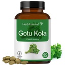 Herb Essential Organic Gotu Kola (Centella Asiaticaf) 500mg, Vegetarian 60 Tablets, Gluten Free Supplement with No Added Colors, Flavors and Preservatives