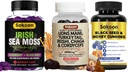 Sakoon nutrition Superfood Gummies Bundle – Black Seed Oil, Irish Sea Moss & Lions Mane Mushroom – Antioxidant, Immune, Digestive & Brain Health Support – 60 Gummies Each